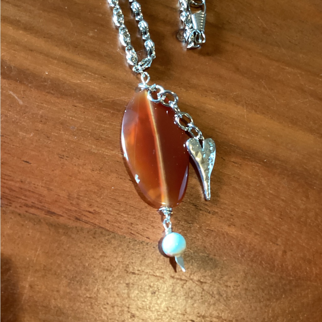 Seeing Orange Pendant Necklace